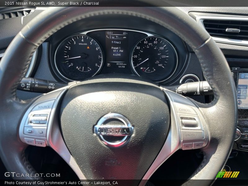 Super Black / Charcoal 2015 Nissan Rogue SL AWD