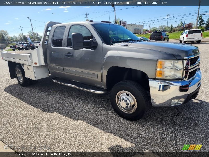 Graystone Metallic / Light Titanium/Ebony 2007 Chevrolet Silverado 3500HD LT Extended Cab 4x4 Dually