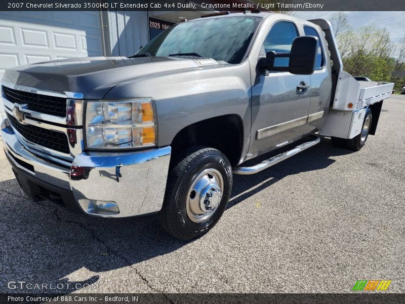 Graystone Metallic / Light Titanium/Ebony 2007 Chevrolet Silverado 3500HD LT Extended Cab 4x4 Dually