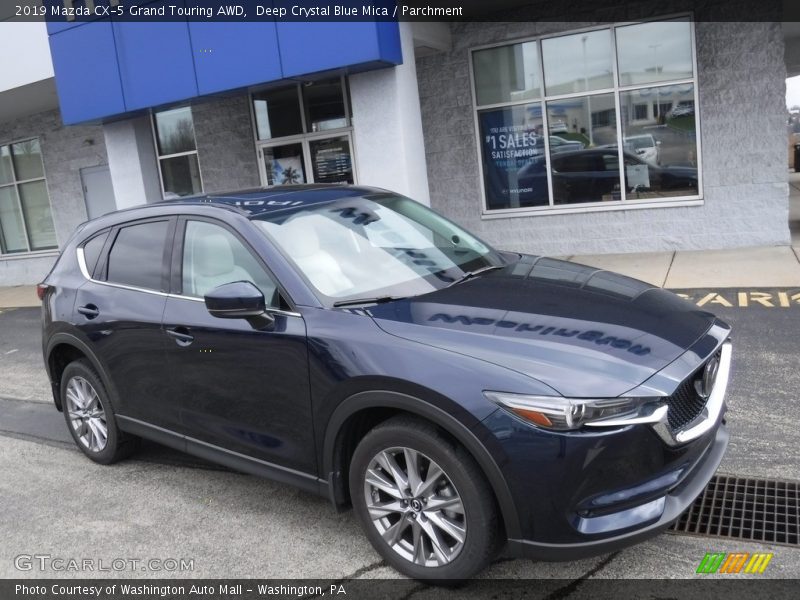 Deep Crystal Blue Mica / Parchment 2019 Mazda CX-5 Grand Touring AWD