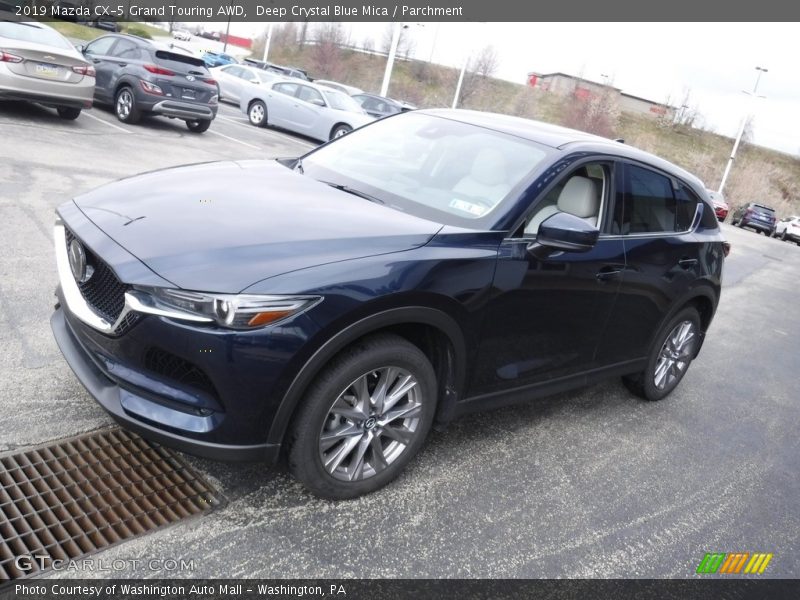Deep Crystal Blue Mica / Parchment 2019 Mazda CX-5 Grand Touring AWD