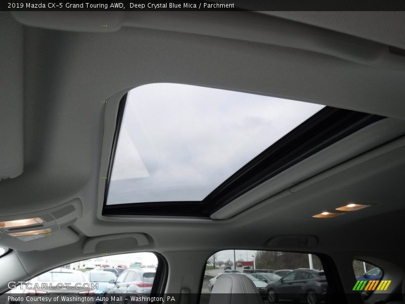 Deep Crystal Blue Mica / Parchment 2019 Mazda CX-5 Grand Touring AWD