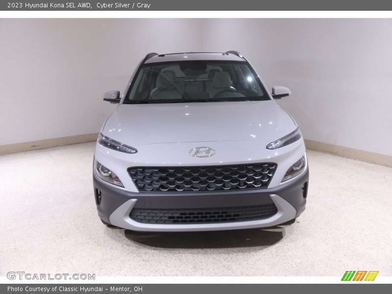 Cyber Silver / Gray 2023 Hyundai Kona SEL AWD