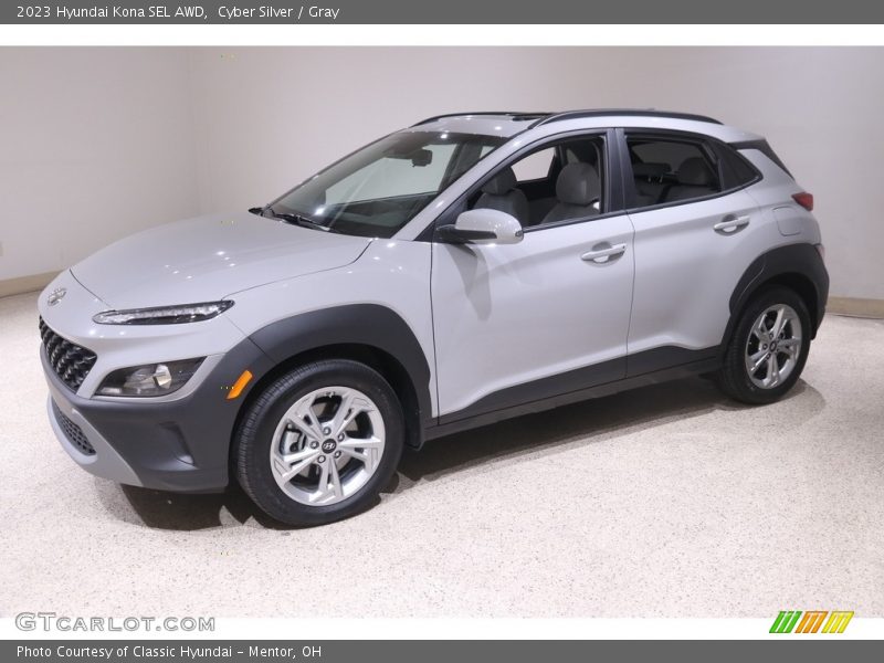 Cyber Silver / Gray 2023 Hyundai Kona SEL AWD