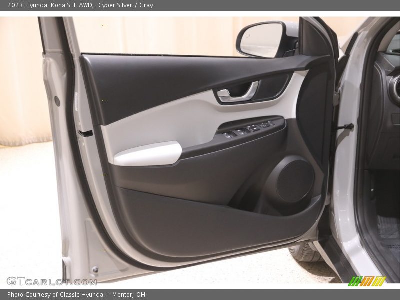 Cyber Silver / Gray 2023 Hyundai Kona SEL AWD