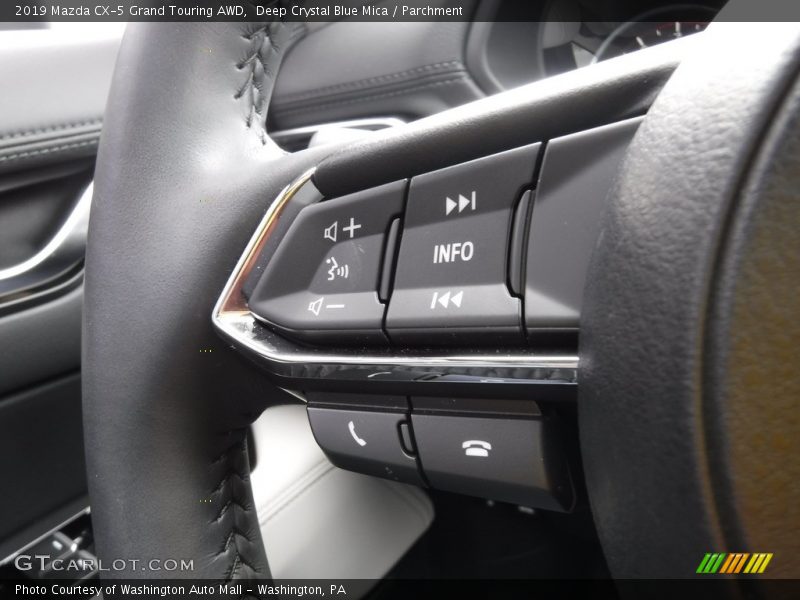 Deep Crystal Blue Mica / Parchment 2019 Mazda CX-5 Grand Touring AWD