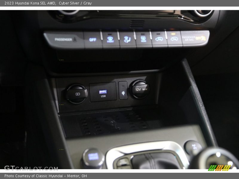 Cyber Silver / Gray 2023 Hyundai Kona SEL AWD
