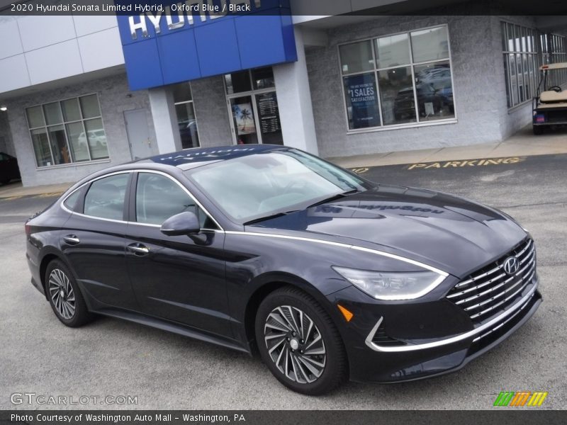 Oxford Blue / Black 2020 Hyundai Sonata Limited Hybrid