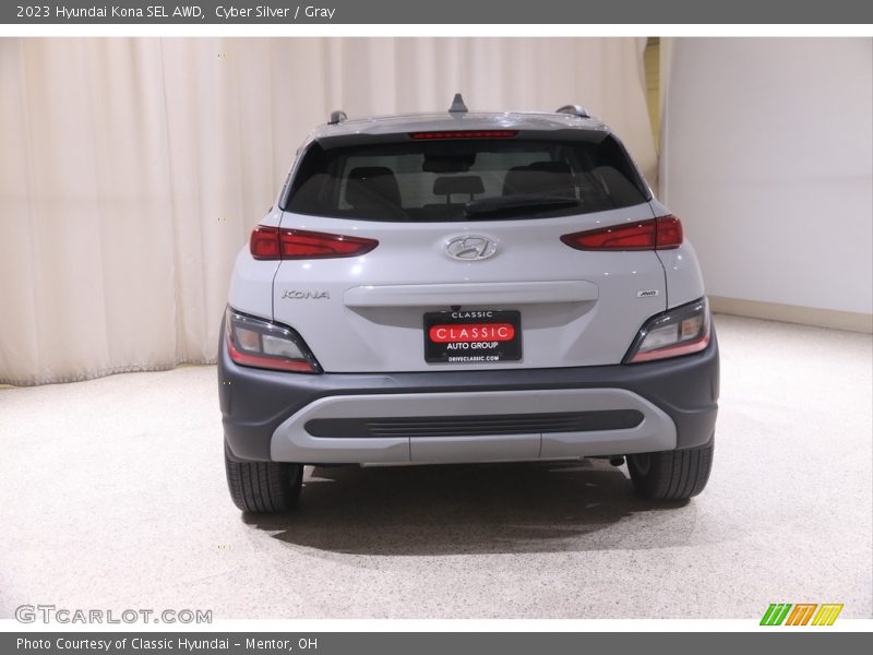 Cyber Silver / Gray 2023 Hyundai Kona SEL AWD