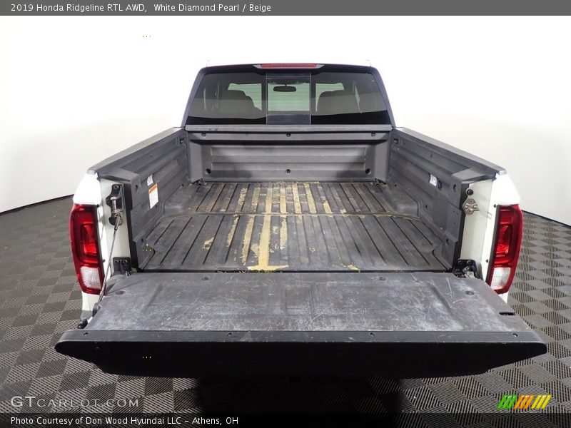 White Diamond Pearl / Beige 2019 Honda Ridgeline RTL AWD