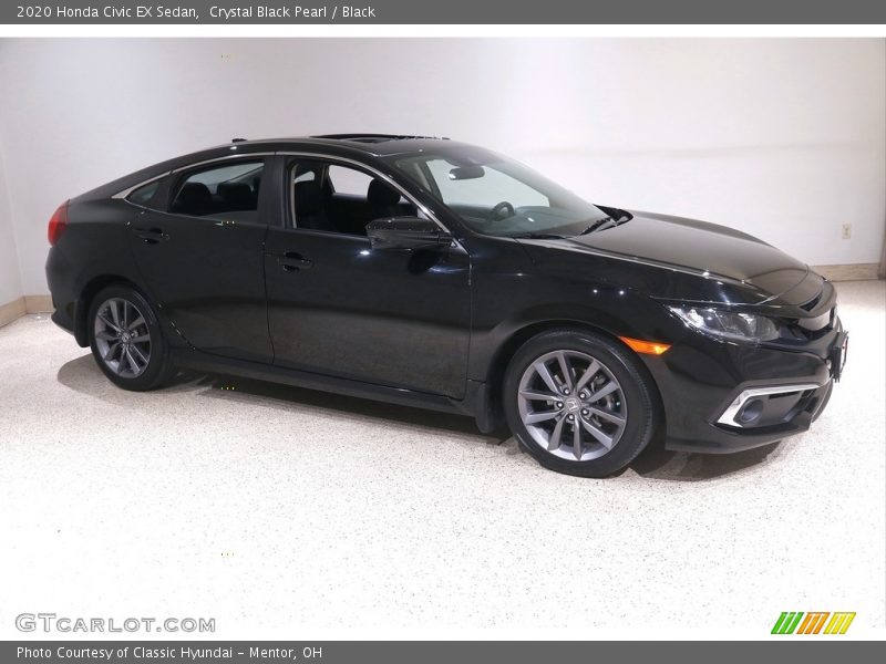 Crystal Black Pearl / Black 2020 Honda Civic EX Sedan