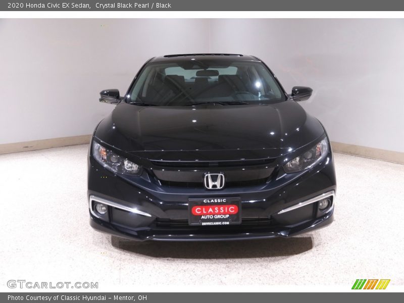 Crystal Black Pearl / Black 2020 Honda Civic EX Sedan