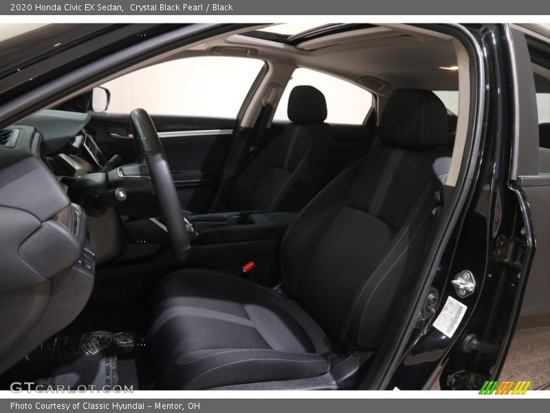 Crystal Black Pearl / Black 2020 Honda Civic EX Sedan