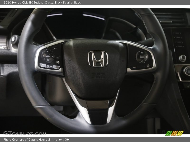 Crystal Black Pearl / Black 2020 Honda Civic EX Sedan