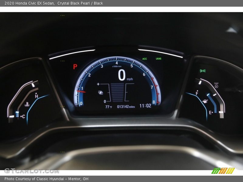 Crystal Black Pearl / Black 2020 Honda Civic EX Sedan