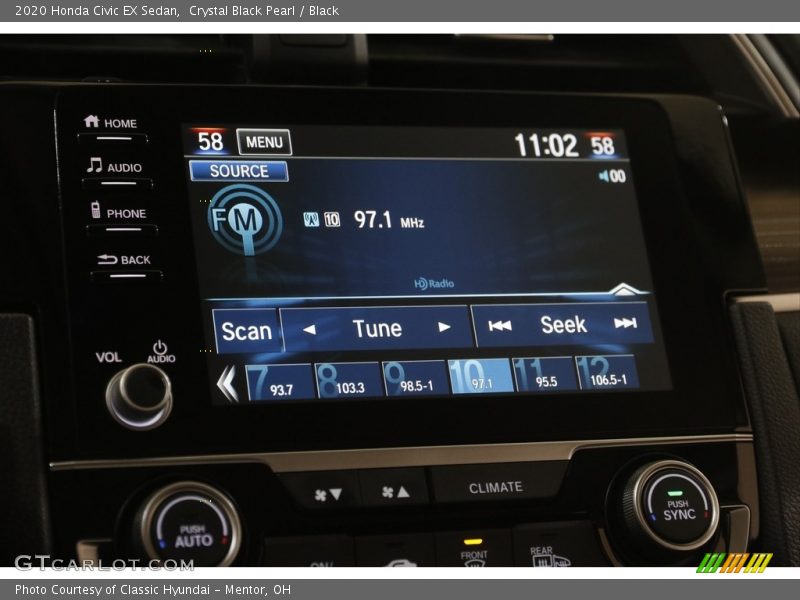 Crystal Black Pearl / Black 2020 Honda Civic EX Sedan