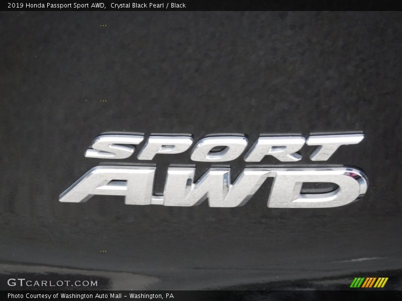Crystal Black Pearl / Black 2019 Honda Passport Sport AWD