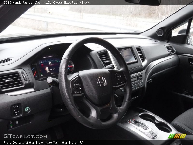 Crystal Black Pearl / Black 2019 Honda Passport Sport AWD