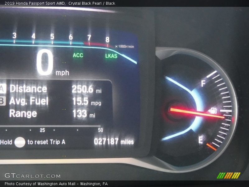 Crystal Black Pearl / Black 2019 Honda Passport Sport AWD