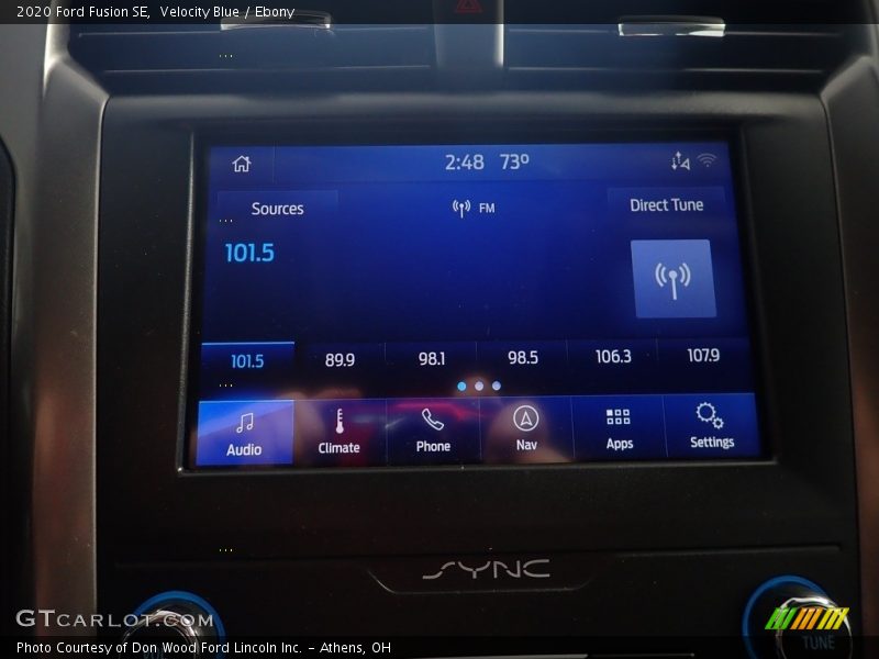 Velocity Blue / Ebony 2020 Ford Fusion SE