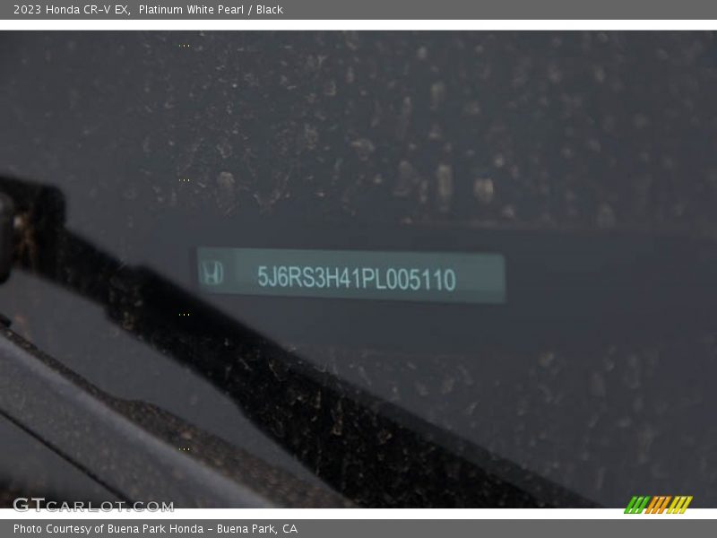 Platinum White Pearl / Black 2023 Honda CR-V EX