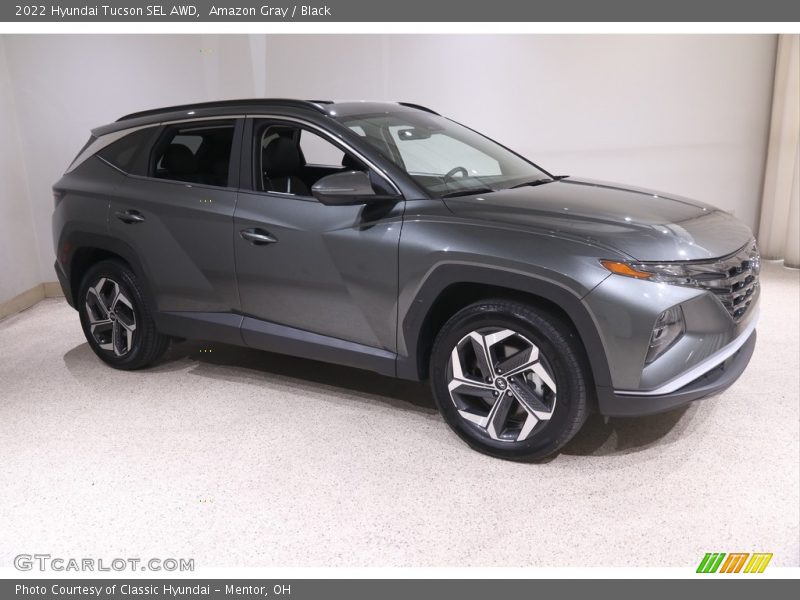 Amazon Gray / Black 2022 Hyundai Tucson SEL AWD
