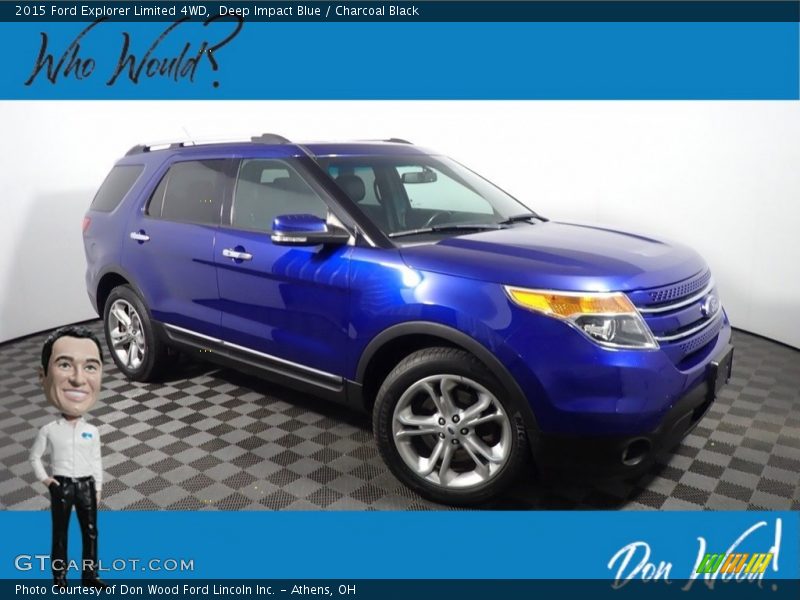 Deep Impact Blue / Charcoal Black 2015 Ford Explorer Limited 4WD