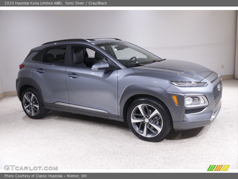 Sonic Silver / Gray/Black 2020 Hyundai Kona Limited AWD