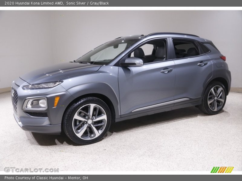 Sonic Silver / Gray/Black 2020 Hyundai Kona Limited AWD
