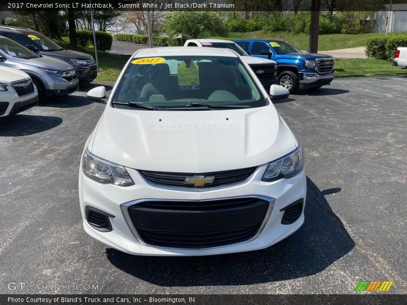 Summit White / Jet Black/Dark Titanium 2017 Chevrolet Sonic LT Hatchback