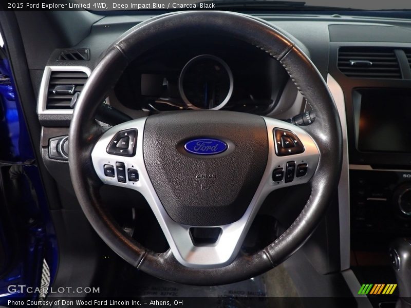 Deep Impact Blue / Charcoal Black 2015 Ford Explorer Limited 4WD