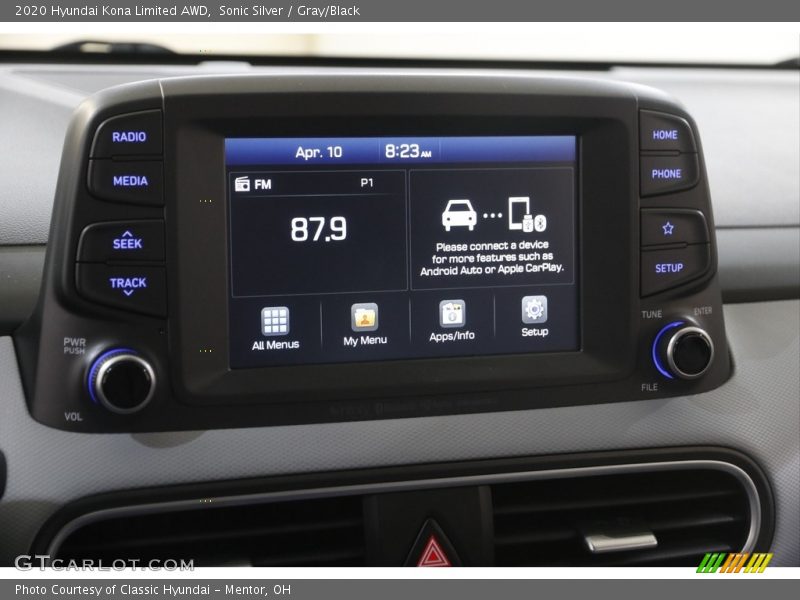 Sonic Silver / Gray/Black 2020 Hyundai Kona Limited AWD