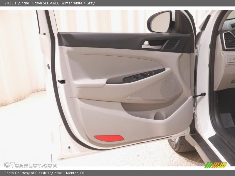 Winter White / Gray 2021 Hyundai Tucson SEL AWD