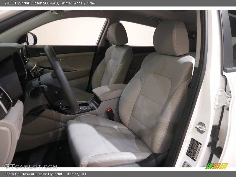 Winter White / Gray 2021 Hyundai Tucson SEL AWD