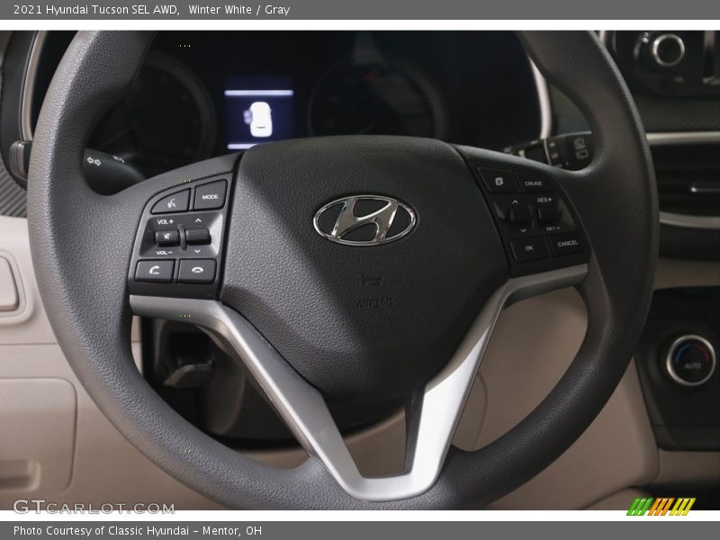 Winter White / Gray 2021 Hyundai Tucson SEL AWD