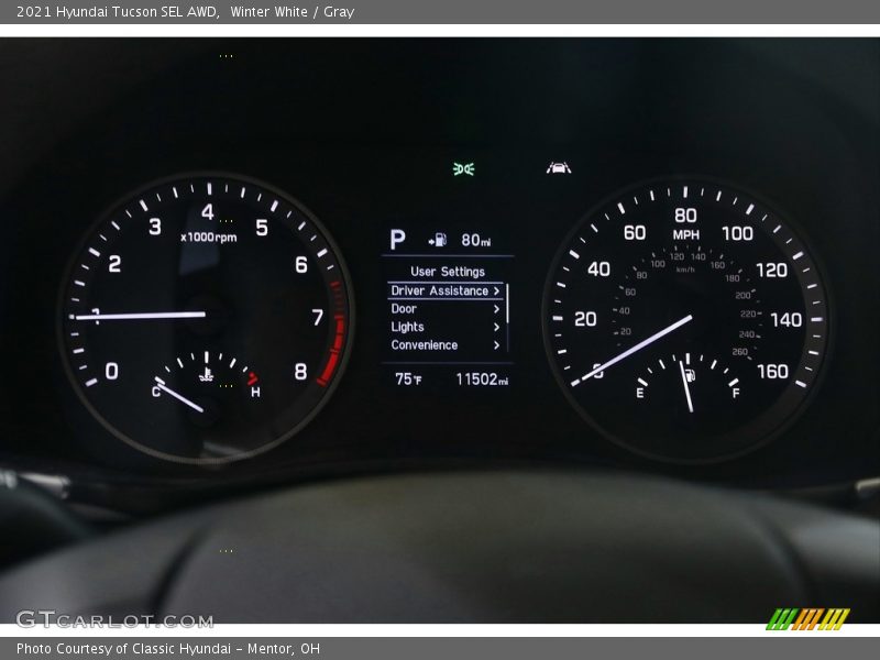 Winter White / Gray 2021 Hyundai Tucson SEL AWD