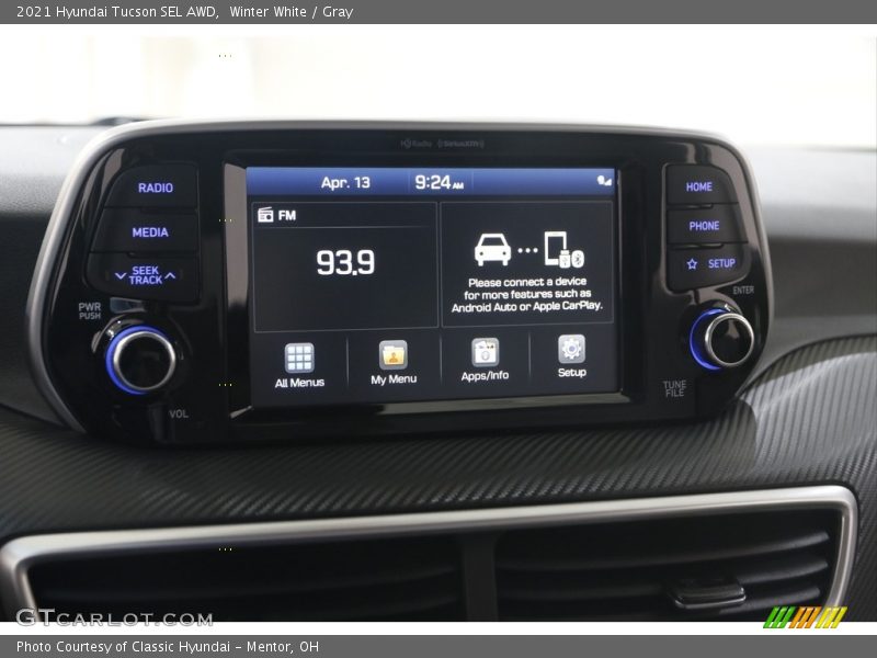 Winter White / Gray 2021 Hyundai Tucson SEL AWD
