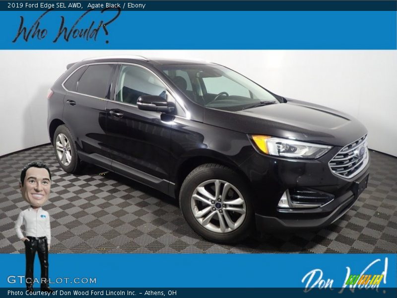 Agate Black / Ebony 2019 Ford Edge SEL AWD