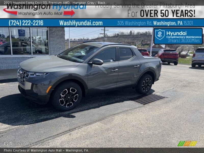 Hampton Gray / Black 2023 Hyundai Santa Cruz SEL Premium AWD
