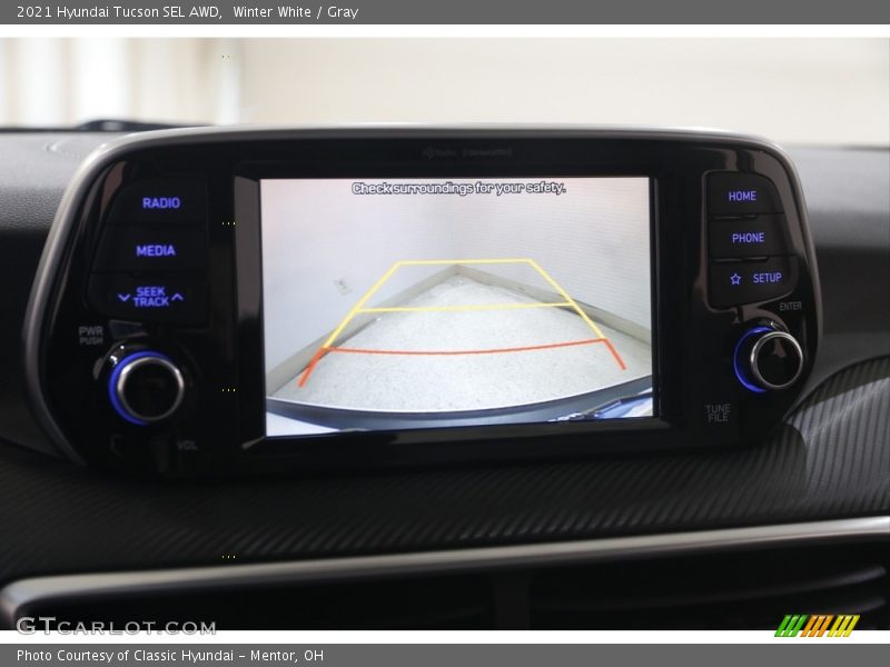 Winter White / Gray 2021 Hyundai Tucson SEL AWD
