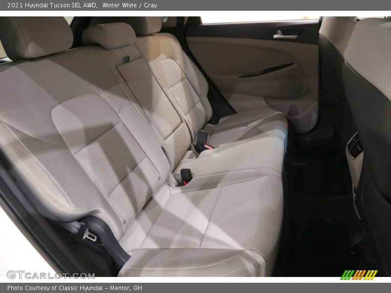 Winter White / Gray 2021 Hyundai Tucson SEL AWD