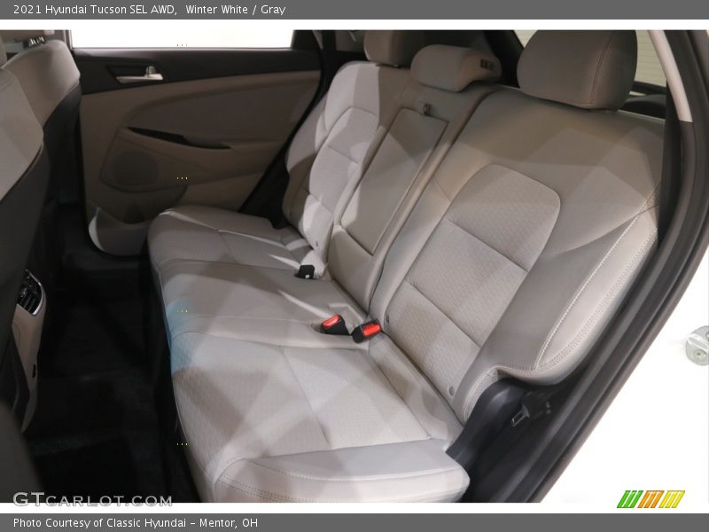 Winter White / Gray 2021 Hyundai Tucson SEL AWD