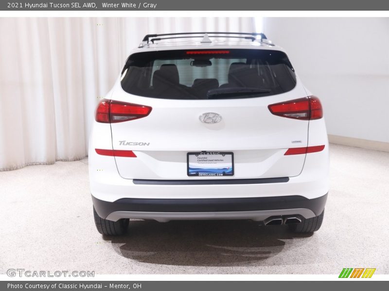 Winter White / Gray 2021 Hyundai Tucson SEL AWD