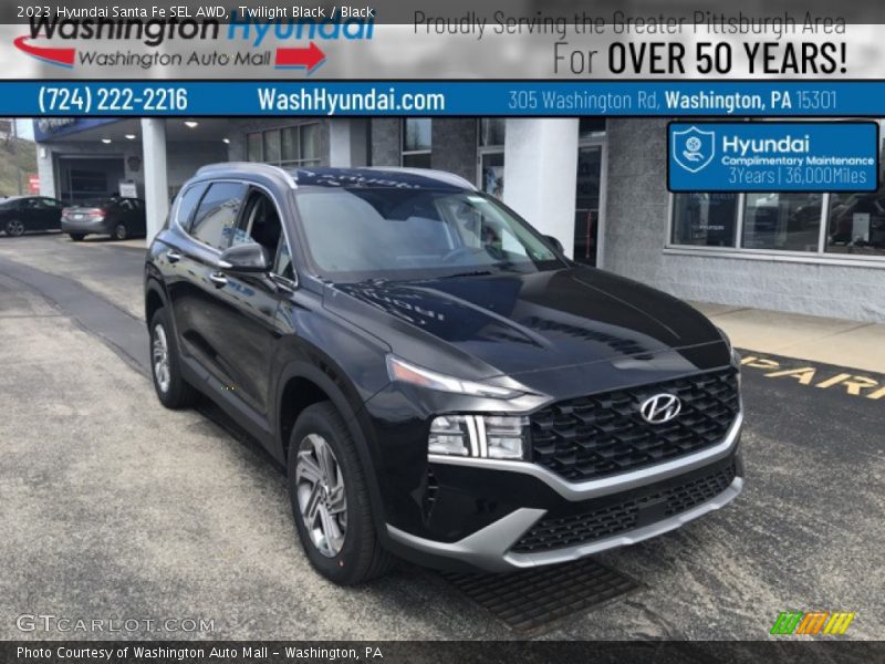 Twilight Black / Black 2023 Hyundai Santa Fe SEL AWD