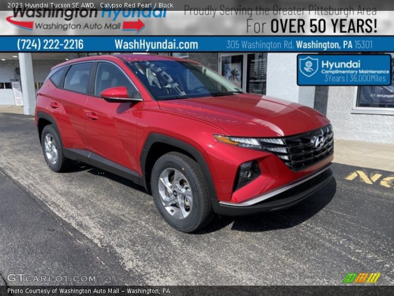 Calypso Red Pearl / Black 2023 Hyundai Tucson SE AWD