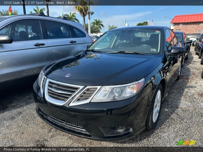 Black / Black 2010 Saab 9-3 2.0T Sport Sedan