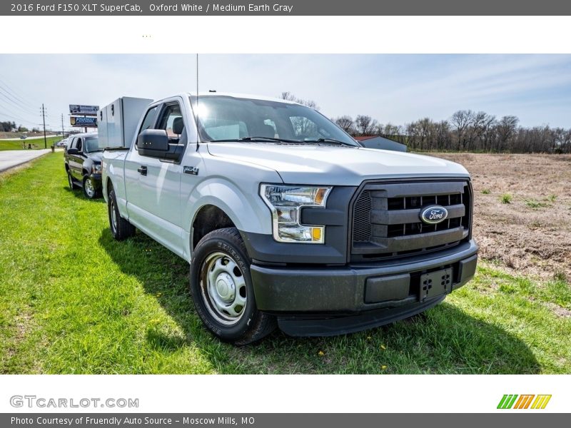 Oxford White / Medium Earth Gray 2016 Ford F150 XLT SuperCab