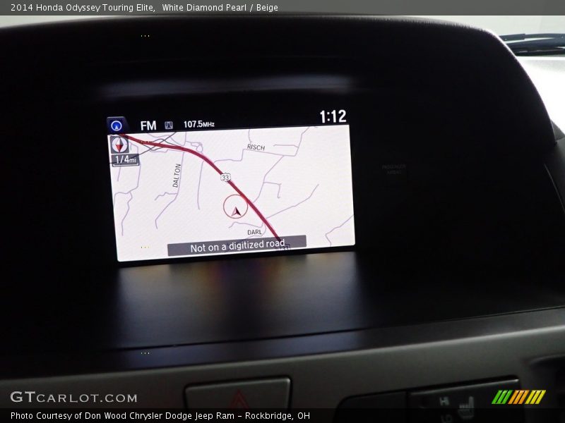 White Diamond Pearl / Beige 2014 Honda Odyssey Touring Elite