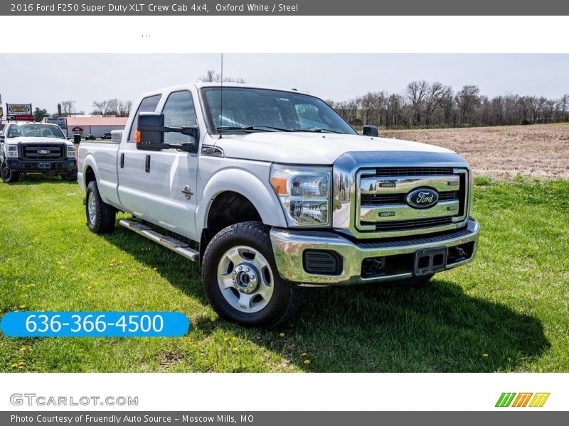 Oxford White / Steel 2016 Ford F250 Super Duty XLT Crew Cab 4x4