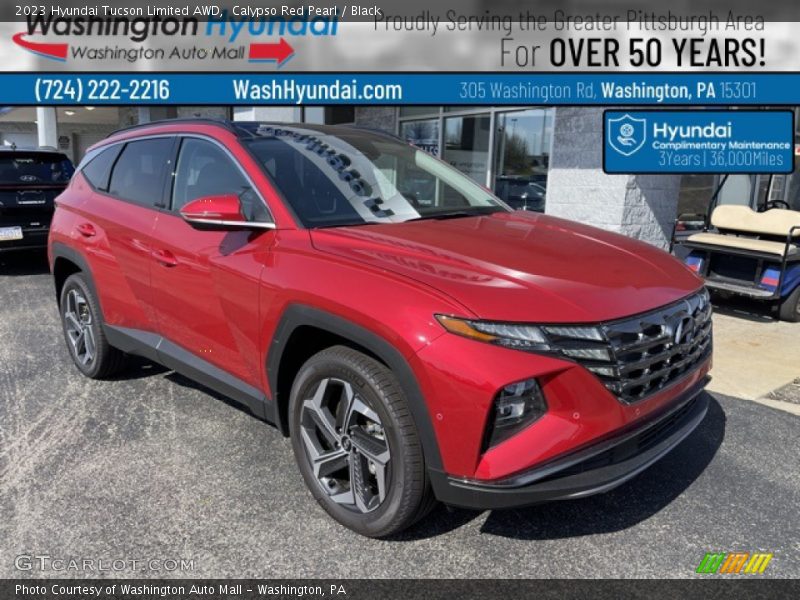 Calypso Red Pearl / Black 2023 Hyundai Tucson Limited AWD